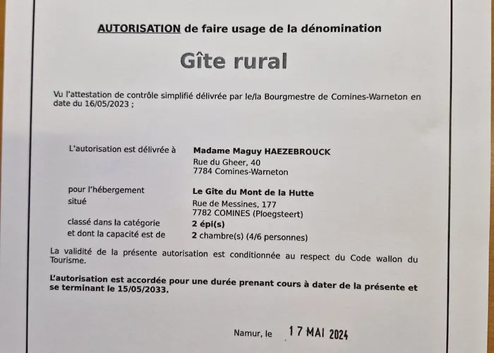 Le Du Mont De La Hutte * Ploegsteert